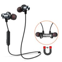 Tesson Bluetooth Headphones Wireless V4.1 Magnetic Earbuds Super Bass Stereo Noise Cancelling Earphones, Sweat Proof Comfortable, Secure Fit for Sports with Mic ［Upgraded］ (Silver)