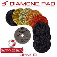 Stadea PPW190X 3" Granite Diamond Polishing Pads Kit For Granite Quartz Stones Polish