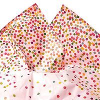 Colorful Confetti Rainbow Polka DOTS Tissue Paper Gift Wrapping 20"x30" Sheets (10)