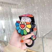Lybauri Cute Cartoon Cases for Airpods, 3D Silicon Drop Proof Cases for AirPods (Sunflower)