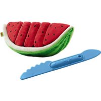 HABA Biofino Watermelon Washable Plush Play Food with 5 Velcro Slices