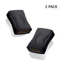 HDMI Female to Female Adapter Gold Plated High Speed HDMI Female Coupler 3D&4K Resolution-2 Pack