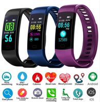 Ouyilu Activity Trackers Smart Watch Color Screen Fitness Tracker Heart Rate Blood Pressure Monitor Bluetooth Technology Wristband Step Counter for Android and iOS (Black-1)