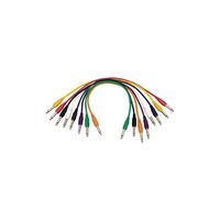 On-Stage Hot Wires Straight 1/4" Patch Cables, 17" (8 Pack)