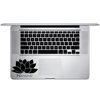 Namaste Lotus Flower Peace Vinyl Sticker Laptop Keyboard Inside Corner iPhone Cell Decal (3.5" Wide)