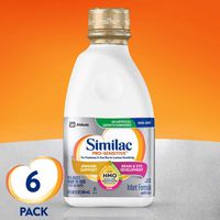 Similac Pro-Sensitive Infant Formula with 2'-FL Human Milk Oligosaccharide (HMO) for Immune Support, Ready to Feed, 32 fl oz (Pack of 6)