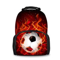 HUGS IDEA 3D Football Printed School Bag for Kids Boys Mens Laptop Backpack