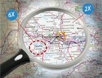 JUMBO 5 LIGHTED HANDHELD 2X/6X MAGNIFIER by UltraOptix