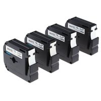 Compatible with P-Touch Brother M231 MK231 M-231 MK-231 1/2 Inch Label Tape, Black on White, Suitable for PT-M95 PT-90 PT-70SR PT70BM Labelers, 12mm x 8m, 4-Pack