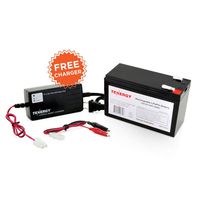 Tenergy 12.8V 10Ah LiFePO4 Rechargeable Battery + Free 12.8V 1.5A LiFePO4 Battery Charger (#01303) (DGR-A)