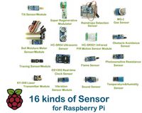 16 Kinds of Sensor(Module) in 1 for Raspberry Pi 3 B/B+