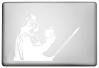 Star Wars Darth Vader MacBook Decal - Sticker Holding Lightsaber for 13 inch Apple MacBooks Air Pro Retina or Other Laptops White