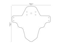 All Mountain Style AMSMG1APGY Front Mudguard - Protects You and Your Bike from Waste and Dirt, Grey/Ape