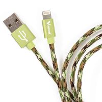 V-SMART 3.3ft Premium Double-Braided Nylon Lightning Cable, Apple MFi Certified for iPhone(Camouflage Green)