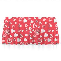 GLORY ART Waterproof Tablecloth,Love Heart Patterns,Large Dust-Proof Vinyl Table Cloth Cover, Great for Dinner,Wedding,Patio,Parties,Holiday Dinner,Buffet Table& More(60"x120")