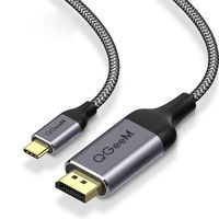 USB C to Displayport Cable,QGeeM 10ft 4K@60HZ Thunderbolt 3 to Displayport Cable Compatible with MacBook Pro 2018/2017, ipad pro 2018,Surface Book 2,Dell XPS Sumsang Galaxy S9 S10 Note 9 dex etc(3M)