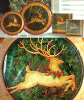 Serves 36! Christmas "Holly Deer" PAPER Plates & Napkins Set, 144 pc, Holiday Reindeer