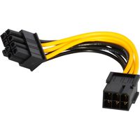 5-pack) 6-pin to 8-pin PCI Express Power Converter Cable for Video Card PCIE 5X