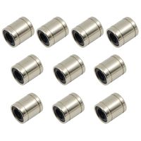ReliaBot 10PCs LM8SUU Linear Ball Bearing Nickel Plated 8mm x 15mm x 17mm for 8mm Linear Motion Shaft for 3D Printer and CNC Machine