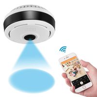 360 Degree Panoramic Camera WiFi Indoor IP Camera with Clear Night Vision 2-way Audio Motion Detection 960P Home Security Camera System for Baby Kids with iOS/Android APP for Remote Monitoring