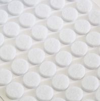 Rok Hardware Heavy Duty Self-Adhesive Felt Pad Bumpers, 3/8" Diameter, 1/8" Height, Round, White, Pack of 168 - ROKFELTP38WHT