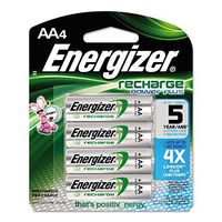 Energizer NH15BP4 Rechargeable AA Batteries, NiMH, 4/PK, MI