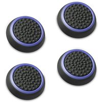 Fosmon [Set of 4] Analog Stick Joystick Controller Performance Thumb Grips for PS4 | PS3 | Xbox One | Xbox 360 | Wii U (Black & Blue)