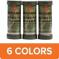 Arcturus Camo Face Paint Sticks - 6 Camouflage Colors in 3 Double-Sided Tubes | Compact Camo Concealment for Hunting, Paintball, Airsoft or Military Use