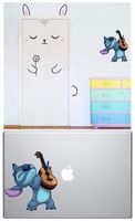 Lilo and Stitch Decals - Stitch Guitar Dancing MacBook Sticker for Cars/Laptops, Walls Decor by A-B Traders