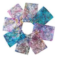 Tvoip 100Pcs Coral Pattern Organza Drawstring Pouches Jewelry Packaging Organza Bags Candy Wedding Christmas Party Gift Bags(Mix) (3.5x4.5'' (9x12cm))