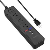 WiFi Smart Power Strip, Smiler+ Surge Protector with 2 USB Charging Ports and 3 Smart AC Plugs for Multi Outlets Power Socket Extension Cord Compatible with Alexa/Google Home/IFTTT (Black)