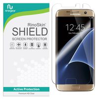 RinoGear Screen Protector for Samsung Galaxy S7 Edge Case Friendly Samsung Galaxy S7 Edge Screen Protector Accessory Full Coverage Clear Film