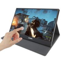 Touch Screen Monitor,JOHNWILL 15.6 Inch Type-C(USB C) Portable Touchscreen Monitor IPS LCD 1920x1080P Monitor HDMI/Type-C/Speaker for Raspberry Pi PS3 PS4 Xbox 360 Compatible PC Monitors