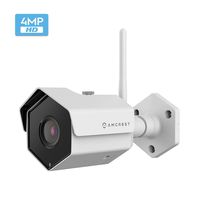 Amcrest 4MP WiFi Wireless Outdoor Camera 2688 x 1520p Bullet Security IP Outdoor WiFi Camera, IP67 Waterproof, 118° Viewing Angle, MicroSD Recording, 98ft Night Vision, IP4M-1026W (White)