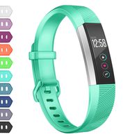 Wekin Replacement Bands Compatible with Fitbit Alta and Alta HR, Breathable Sport Silicone Wristbands Bracelet Strap with Secure Metal Buckle for Woman Men Small Large