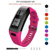 Meifox Compatible with Garmin Vivosmart HR Replacement Bands,Soft Silicone Replacement Band for Garmin Vivosmart HR Watch. (Pink)