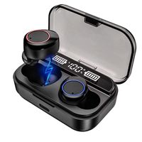 Fyah Tunez Wireless Earbuds, Bluetooth 5.0 Earbuds with 3000mAh Charging Case LED Battery Display 90H Playtime in-Ear Bluetooth Headset IPX7 Waterproof True Wireless Earbuds for Work Sports (Black)