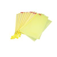 Uxcell Soft Plastic Zipper Closure B5 Document Bags, 10-Piece, Yellow