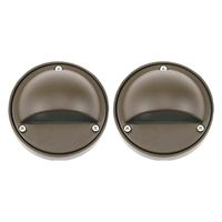 Lumina Low Voltage Landscape Lighting Cast-Aluminum Outdoor Deck and Step Light Warm White 10W G4 Halogen Bulb Included Garden Yard Decoration Lights for Stair Pathway Walkway Bronze DSL0101-BZ2 (2PK)