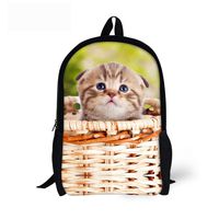 CHAQLIN Yellow Maple Leaf Girls Backpack 3D Animals School Bags