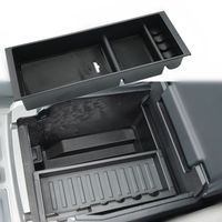 Oceson Center Console Armrest Insert Organizer ABS Tray Pallet Storage Box Container with USB Hole for Ford F150 2015 2016 2017 2018 2019