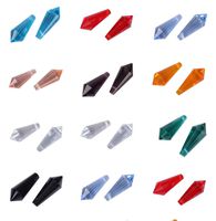 1 Box Mixed Lot Top Drilled Teardrop Beads 20mm Pendant Prism Beads (50pcs) for Earrings Bracelet Necklace Anklet Charm Keychain Jewelry Craft Making CCS16