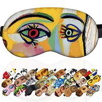 Sleep Mask Masterpieces for Women Teens Kids - 100% Soft Cotton - Comfortable Eye Sleeping Mask Night Cover Blindfoldfor Travel Airplane (Dora Maar, Plastic Pack)