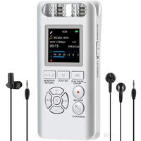 Digital Voice Recorder for Lectures - Aomago 8GB Voice Activated Recorder Portable Dictaphone Sound Audio Recording Device Support Line in, External Mic