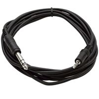 Seismic Audio - SA-iERQM10 - 1/8" (3.5mm) Stereo Male to 1/4" Male Patch Cable - 10 Foot