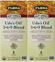 Udo's Choice Oil 3.6.9 Blend 32-Ounce Glass Bottle x 2