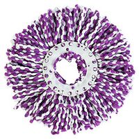Ruiqas Mop Replacement Spinning Head Microfiber Refill Magic Rotating 360° Mop for Hardwood Cleaning(Purple-white)
