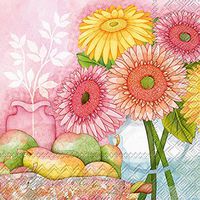 Celebrate the Home Floral 3-Ply Paper Cocktail Napkins, Summer Day, 20-Count