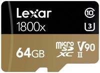Lexar Professional 1800X 64GB MicroSDXC Uhs-II Card