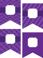 Creative Teaching Press Purple Pennant 10-Inch Designer Cut-Outs (CS91112)